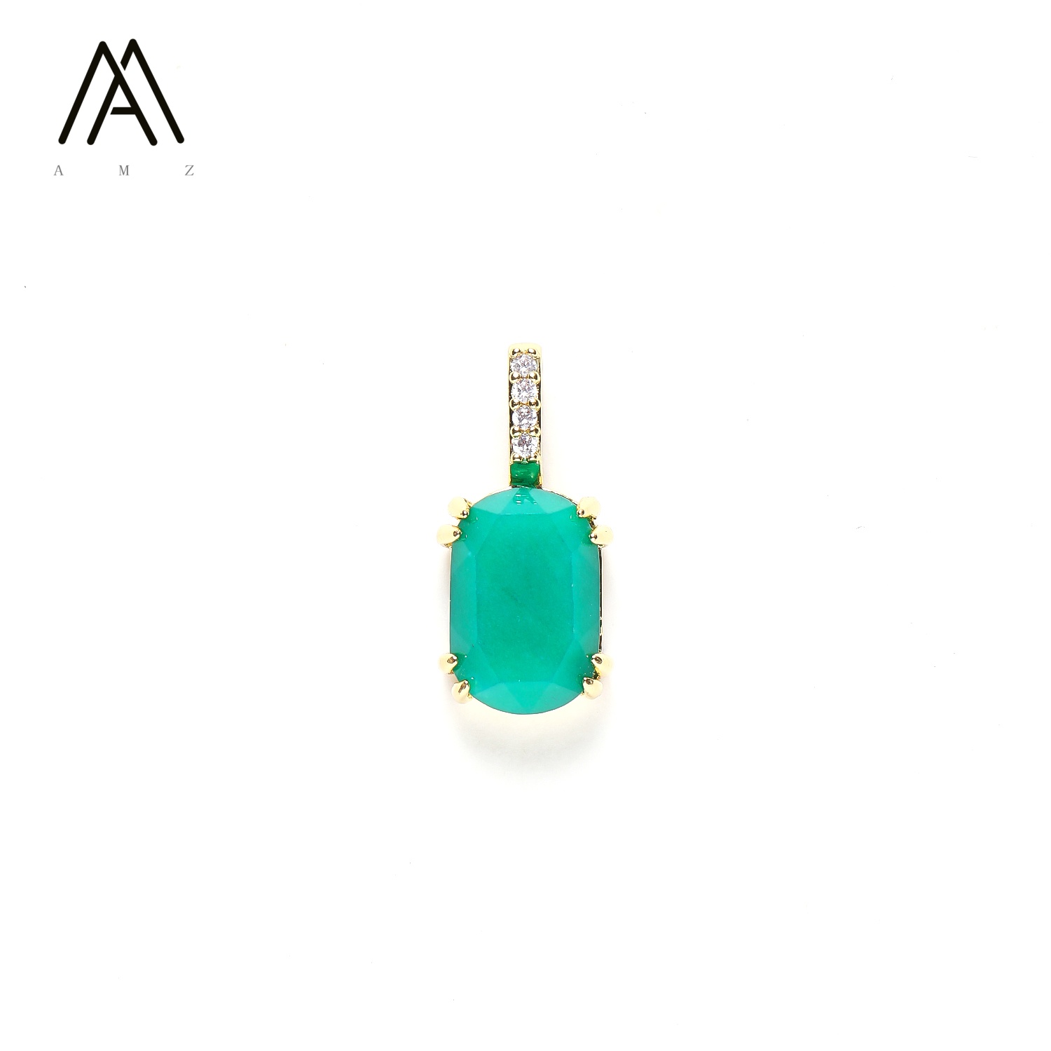 AJ-P306 Vintage Heart Gemstone Pendant